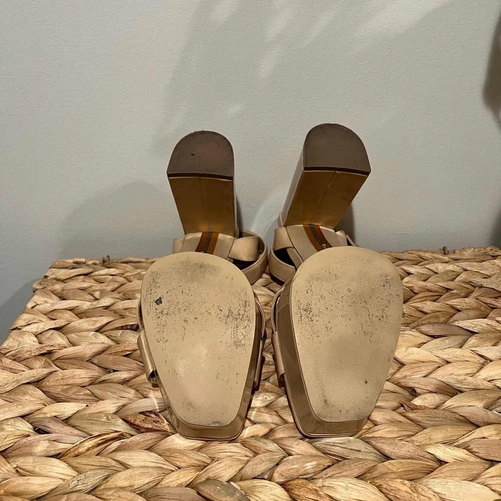 Sam Edelman Nolita Nude Ankle Strap Heel - Size 8 - Picture 6 of 12